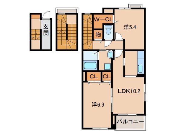 和歌山市駅 バス8分  築地橋下車：停歩5分 3階の物件間取画像